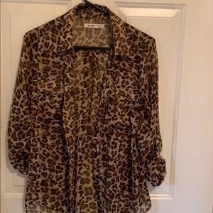 Old Navy Leopard Blouse Size  S